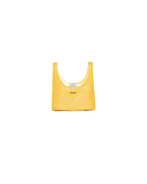 Sunny Yellow Openwork cotton crop top 